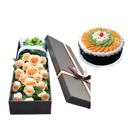 鮮花蛋糕套餐:生日祝福 鮮花蛋糕套餐:生日祝福